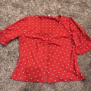 Madewell Dotted Top